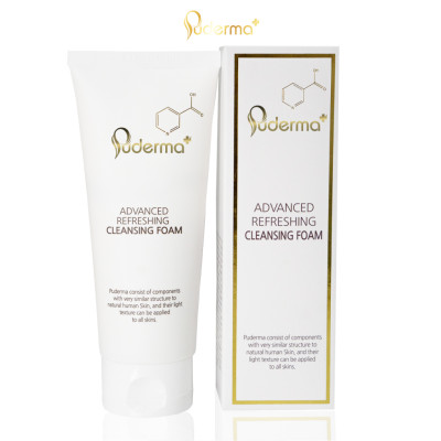 [Freeship Xtra] Sửa Rửa Mặt Cao Cấp Hàn Quốc PUDERMA ADVANCED REFRESHING CLEANSING FOAM 120ml: tạo bọt siêu sạch, sữa rửa mặt Puderma Advanced Refreshing Cleansing Foam dễ dàng “xử lý” tuyến bã nhờn, bụi bẩn bám chặt trên da, giúp làn da sạch khỏe. 