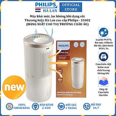 Máy khử mùi, lọc không khí dạng cốc thương hiệu Hà Lan cao cấp Philips S3601 Và S3602 - Hàng Chính Hãng
