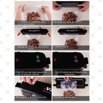 Máy hút chân không KG5233MECK hàn miệng túi đa năng, ép túi thực phẩm giúp bảo vệ thức ăn tặng kèm 10 túi kt 37cm- Hàng chính hãng