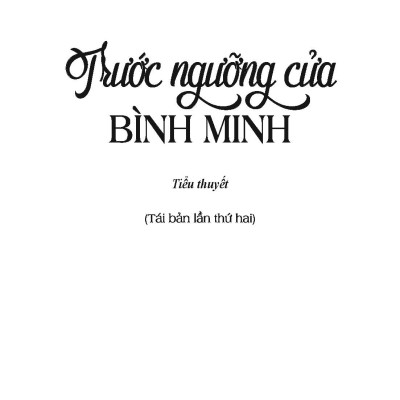 Trước Ngưỡng Cửa Bình Minh