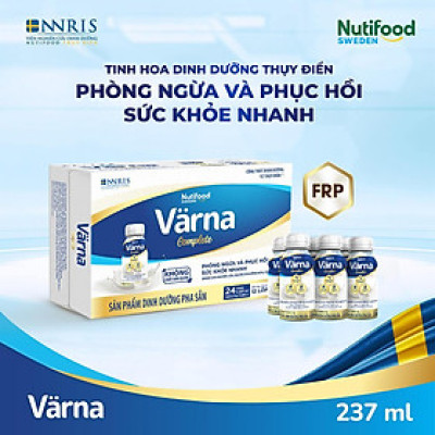Thùng Sữa Bột Pha Sẵn Varna Complete (24 Chai x 237ml) - Hỗ Trợ Phòng Ngừa & Phục hồi Sức Khỏe