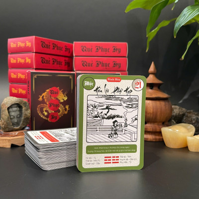 [CỰC HOT] Bộ 64 lá bài bói Quẻ Phục Hy - Kinh dịch phiên bản 2025 - Minh họa Tranh cổ