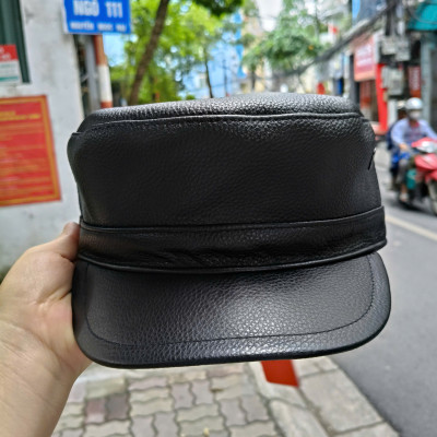 Mũ lưỡi trai nam da bò cao cấp BHY2069 Nón da nam lưỡi ngắn, dễ điều chỉnh