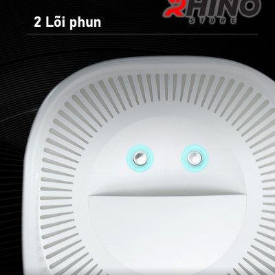 Máy phun sương tạo ẩm cỡ lớn Rhino H802 3000ml, 2 lõi phun, tích hợp đèn 7 màu, dung tích lớn cho không gian rộng - Hàng chính hãng
