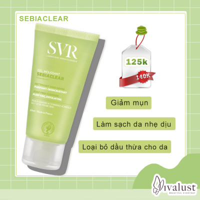 Gel Rửa Mặt Và Tẩy Tế Bào Chết SVR Sebiaclear Gel Moussant (55ml) - VIVALUST COSMETICS