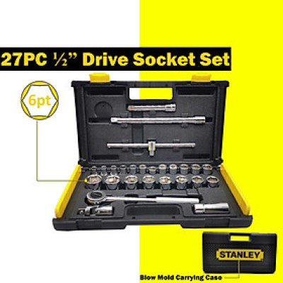 BỘ ĐẦU TUÝP 1/2 INCH 27 CHI TIẾT STANLEY 86-477-6 - HÀNG CHÍNH HÃNG