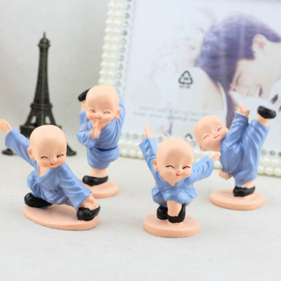 Bộ 4 Chú Tiểu Múa Võ Áo Xanh GROFA - Hàng chính hãng