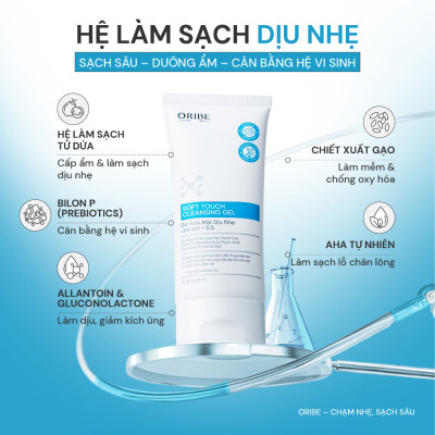 Sữa rửa mặt làm sạch dịu nhẹ Oribe Soft Touch dưỡng da ẩm mịn mềm mại dành cho mọi loại da