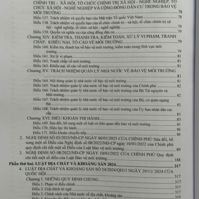 Sách Luật Bảo Vệ Môi Trường, Luật Địa Chất Và Khoáng Sản – Quy Định Về Xử Phạt Vi Phạm Hành Chính - V2541D