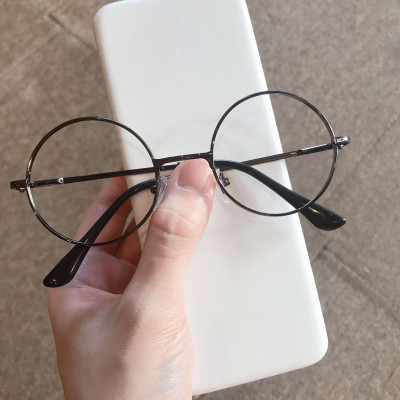 Gọng kính Mắt tròn nhỏ gọng nhíp kim loại - Có thể thay mắt cận