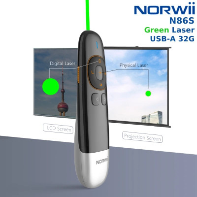 Bút trình chiếu Laser kĩ thuật số NORWii N86S dùng cho màn hình LED và màn chiếu, hàng chính hãng