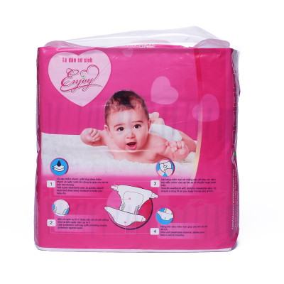 Tã dán sơ sinh ENJOY Cao Cấp nhiều size S, M, L cho bé từ 4-25kg, mềm mại, thấm hút, chuẩn chất lượng Châu Âu