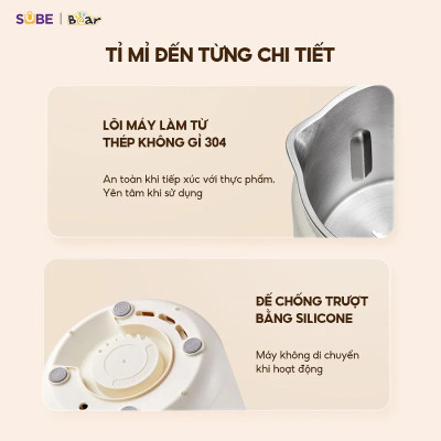 Máy làm sữa hạt Bear 1L SB-SH09Q 1L (800W)- Hàng chính hãng