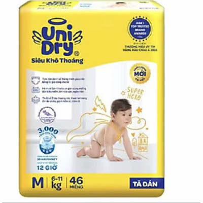 Tã dán Unidry M46  Cho Bé Từ 6-11kg - Date luôn mới
