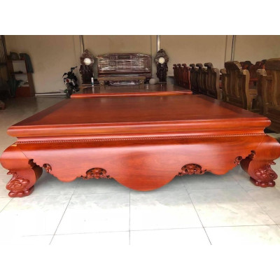 Sập gụ Nam Phi dạ trơn giá tận xưởng kt 1m8 x 2m2