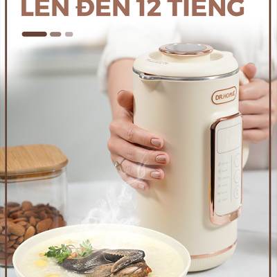 [Hàng Chính Hãng] Máy Làm Sữa Hạt DrHomie AN60 - Phiên Bản Chống Khê, Chống Trào Hàng Đầu Việt Nam - Bảo Hành 12 Tháng