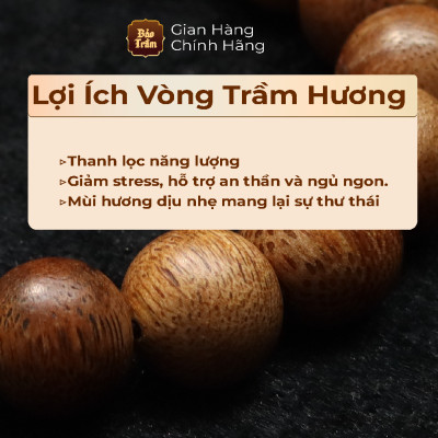 Vòng Trầm Hương 9 ly – 108 Hạt – Cao Cấp | Bảo Trầm – Chuỗi Trầm Tự Nhiên – Hương Thơm Dịu Nhẹ – Tĩnh Tâm Thiền Định
