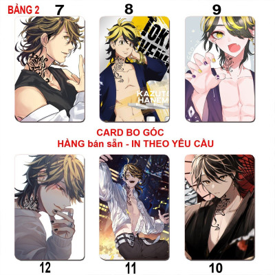 Card hình Hanemiya kazutora 6 ảnh khác nhau/ Thẻ card Hanemiya Kazutora Tokyo Revengers