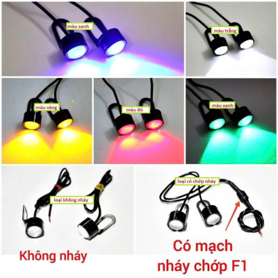 Đèn LED Trang Trí Xe Máy Gắn Chân Gương – Combo 2 Cái, Ánh Sáng Đẹp, Loại Tốt
