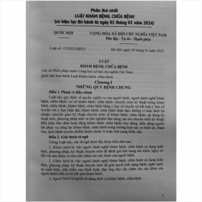 Sách Luật Khám Bệnh Chữa Bệnh 2023 và Các Văn Bản Hướng Dẫn Thi Hành - V2451T