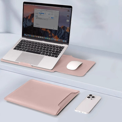 Túi bao da chống sốc dành cho má tính, macbook, laptop, ipad, surface kiêm tấm lót di chuột chống nước - Hàng chính hãng