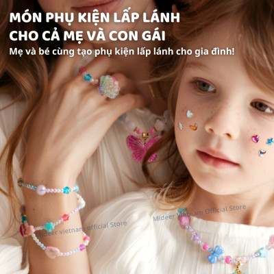 Vòng cổ vòng tay cho bé gái kèm charm lắc tay DIY Mideer Charm Bracelet Making Kit