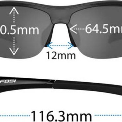 Kính mát thể thao Unisex Tifosi Intense - Gọng Matte Black, Tròng AC Red