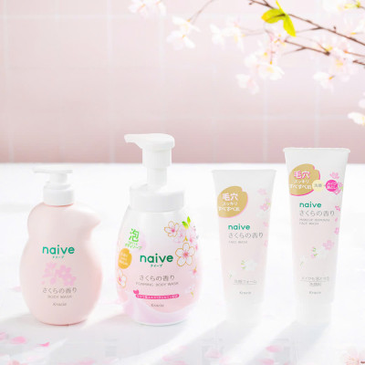 Sữa Rửa Mặt Sạch Sâu Chiết Xuất Từ Hoa Anh Đào Kracie Naive Face Wash (Sakura) – 130G