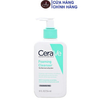 Sữa Rửa Mặt Dịu Nhẹ Cho Da Dầu CeraVe Foaming Cleanser 236ml