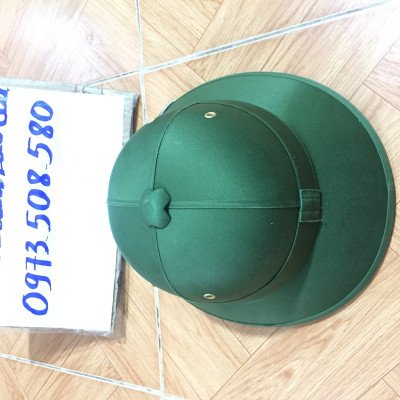 Mũ cối tàu lòng vàng cốt phíp không ngấm nước vải gabadin