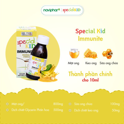 TPBVSK Special Kid Immunité - Hỗ trợ tăng cường sức đề kháng, hỗ trợ giảm nguy cơ mắc các bệnh do nhiễm khuẩn (125ml)[Siro - Nhập khẩu Pháp]