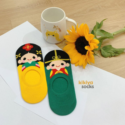 Tất vớ nữ cổ thấp hanbok Hàn Quốc Kikiya cao cấp W-N-039