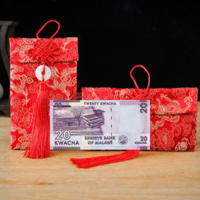 Túi gấm màu tím loại 20 Malawi sưu tầm, làm quà tặng