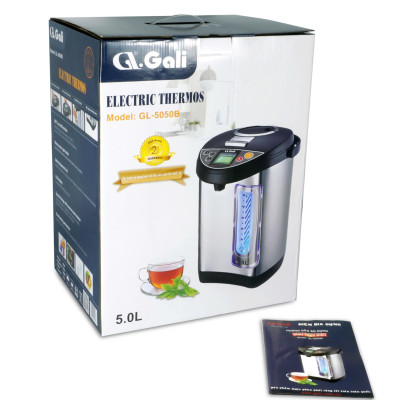 Bình Thuỷ Điện Gali GL-5050B Dung tích 5L nhỏ gọn, Thân bằng nhựa nguyên sinh cao cấp, lòng trong bằng Inox 304 dày chất lượng. Hàng chính hãng chất lượng cao bảo hành 24 tháng.