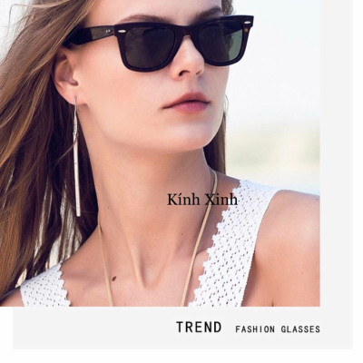 Kính râm, Kính mát Nam Mắt Vuông Tròng Thủy Tinh Gọng Nhựa Acetate Cao Cấp + Tặng Fullbox Phụ Kiện