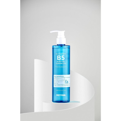 Gel rửa mặt sạch sâu dịu nhẹ B5 Prettty Skin Multi Hydra B5 Purifying Foaming Gel 300ml