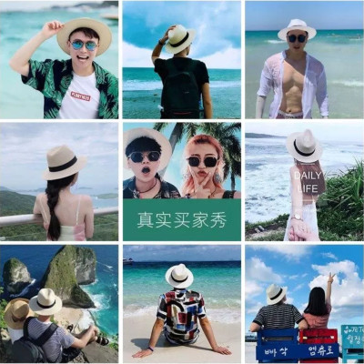 Nón cao bồi phớt mũ cao bồi nam nữ Fedora comboy chất liệu cói Hàng nhập dona24072901