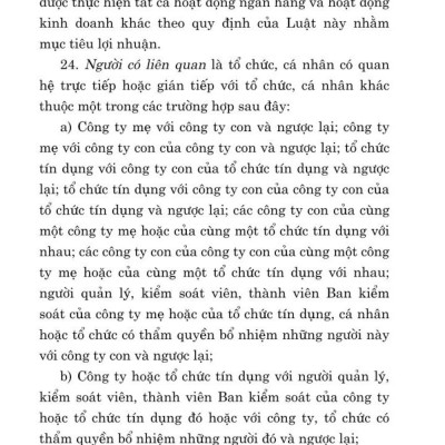 Luật các tổ chức tín dụng (bản in 2024)