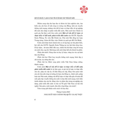 Một số vấn đề lý luận và thực tiễn về đổi mới phát triển đất nước (bản in 2023)