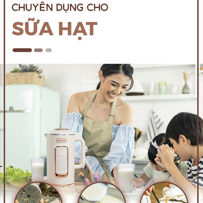 [Hàng Chính Hãng] Máy Làm Sữa Hạt DrHomie AN60 - Phiên Bản Chống Khê, Chống Trào Hàng Đầu Việt Nam - Bảo Hành 12 Tháng