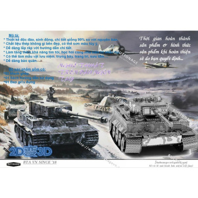 Mô Hình Lắp Ráp 3d Xe Tăng Tiger 1 - Đức