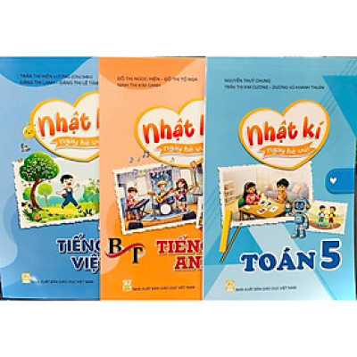 Sách - ( combo 3 cuốn ) Nhật kí ngày hè vui toán - tiếng việt - tiếng anh 5