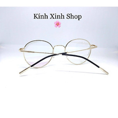 Kính Mắt tròn kim loại cao cấp tròng kính bluecut chống ánh sáng xanh G90015