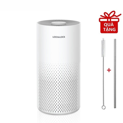 Máy Lọc Không Khí Lock&Lock ENP126WHT - Hàng Chính Hãng, Tặng Kèm Ống Hút Và Cọ Rửa