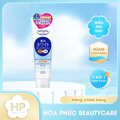 Sữa Rửa Mặt Tẩy Trang Dưỡng Trắng Da Kosé Softymo Cleansing Foam White (Tuýp 190 G)