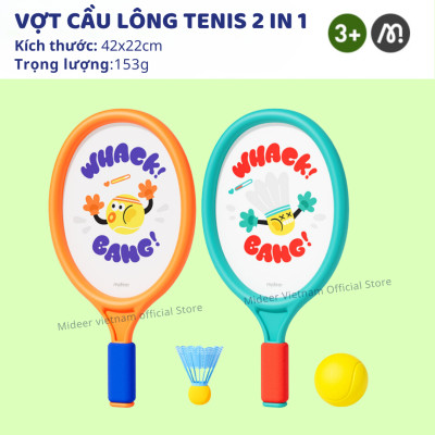 Vợt cầu lông cho trẻ em vợt tennis Mideer Kids Entry-Level Racket 2 in 1 Đồ chơi thể thao cho bé