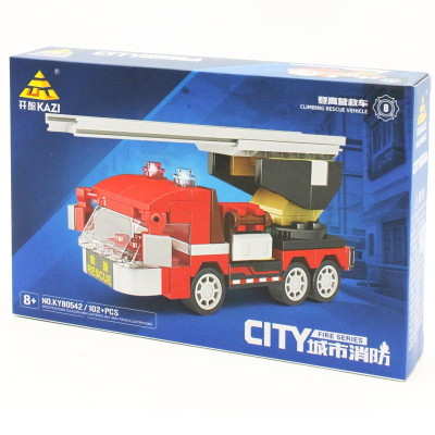 Đồ Chơi Lắp Ráp Mô Hình Xe Thang Cứu Hỏa - Kazi 80542-8