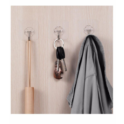 SET 20 Móc Dán Tường Trong Suốt, Treo Đồ Dùng Tiện Dụng Đa Năng Trong Gia Đình, Móc Dính Tường Siêu Dính, Giá Rẻ, Taky Home 2213set20