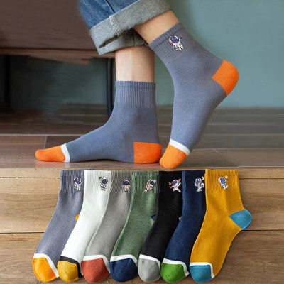 Combo 5 đôi tất, vớ cổ trung nam nữ hàng dệt kim chất đanh dày đẹp nhiều màu thời trang