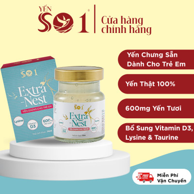 [Set 6 Lọ Yến 70ml] Yến Số 1 Chưng Sẵn Dành Cho Trẻ Em, Yến Tươi 600mg Bổ Sung Vitamin D3